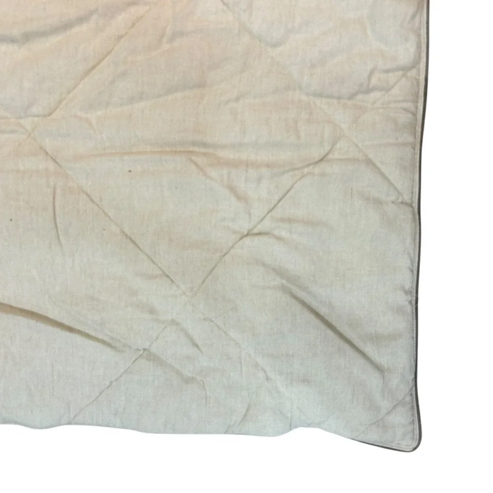 Pottery Barn King Size Sham Silk Front Linen Back Beige‎ & Taupe Pillow Case